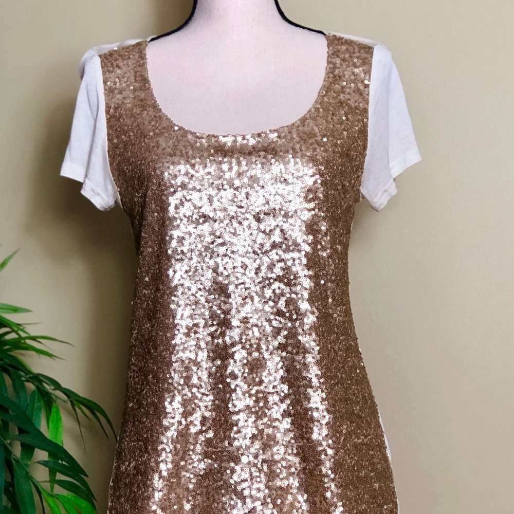 Jean by Buffalo Sequin gold blouse